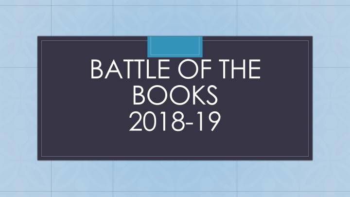 battle of the books 2018 19