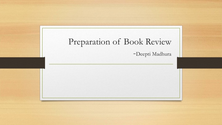 preparation of book review