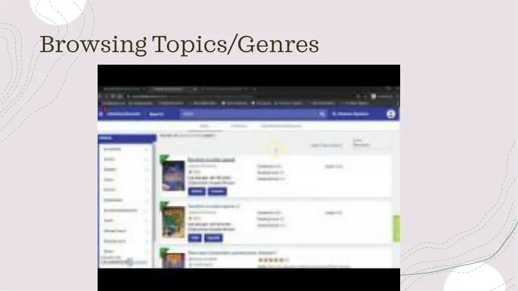 browsing topics genres