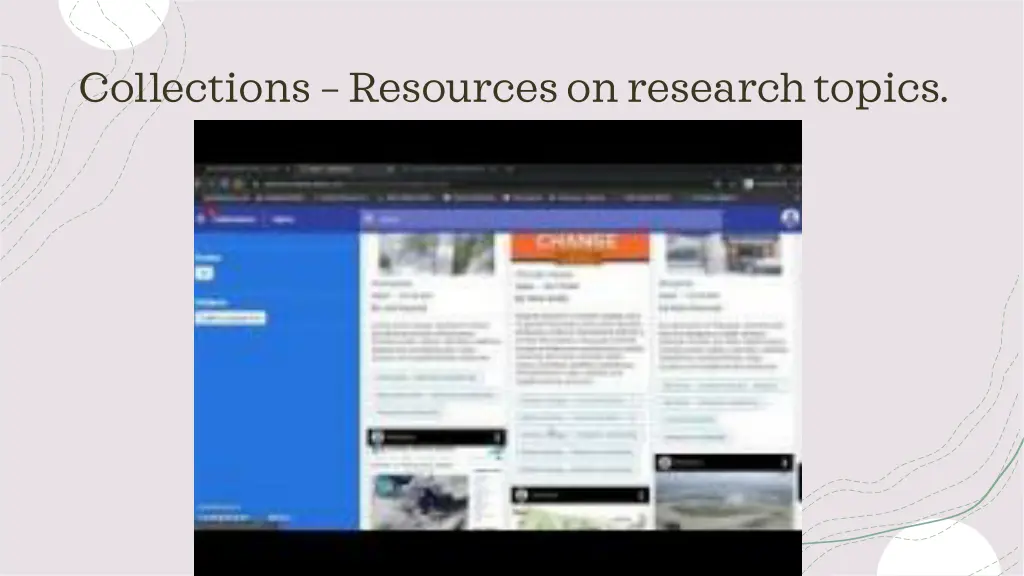 collections resources on research topics