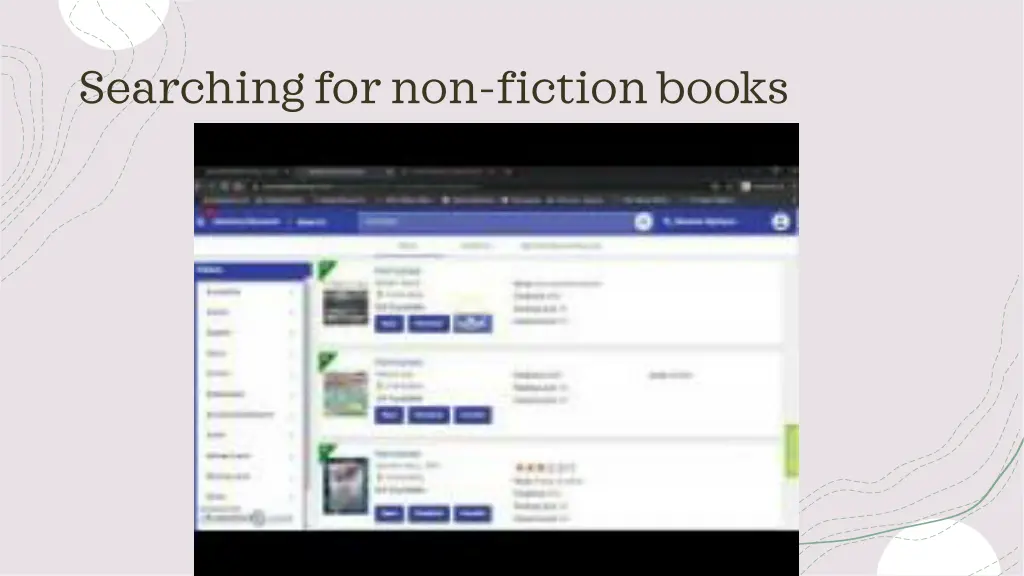 searching for non fiction books