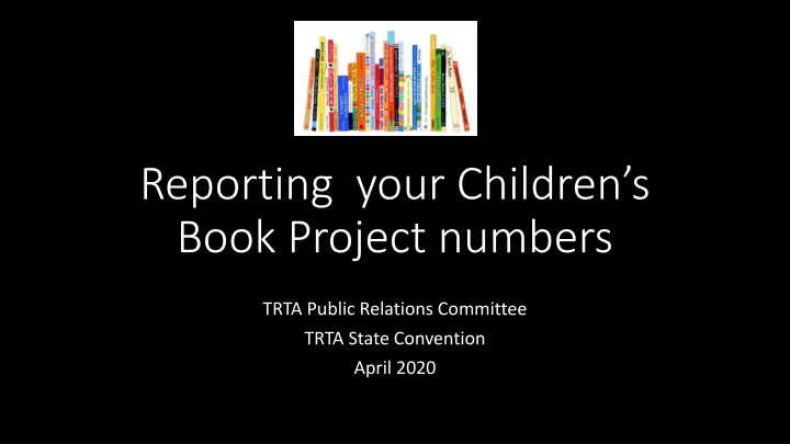 reporting your children s book project numbers