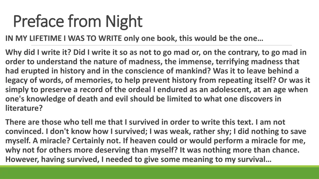 preface from night preface from night