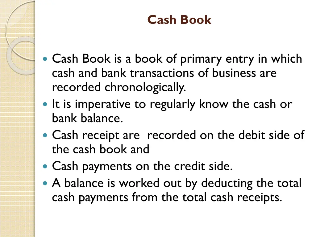 cash book