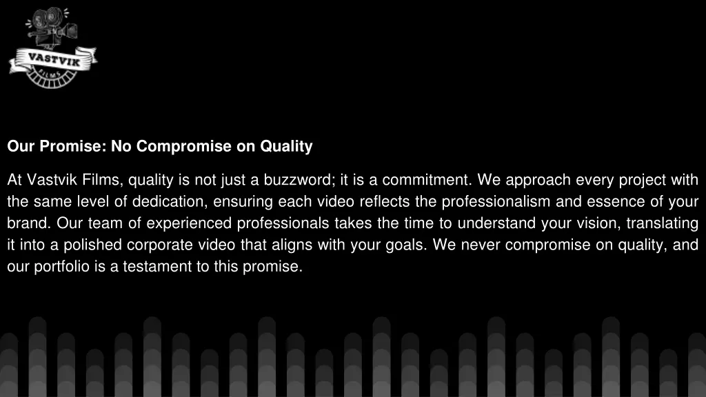 our promise no compromise on quality