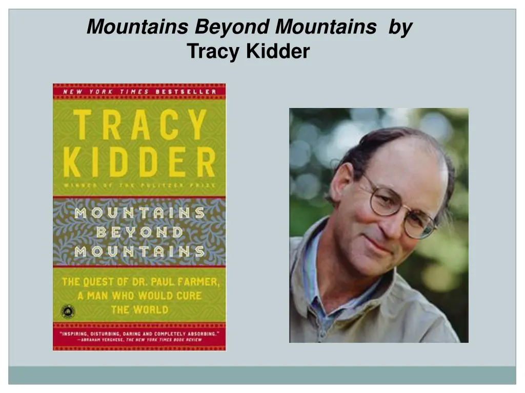 mountains beyond mountains by tracy kidder