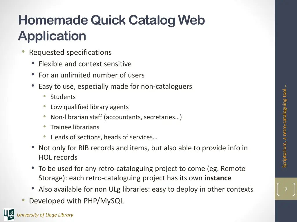 homemade quick catalog web application requested