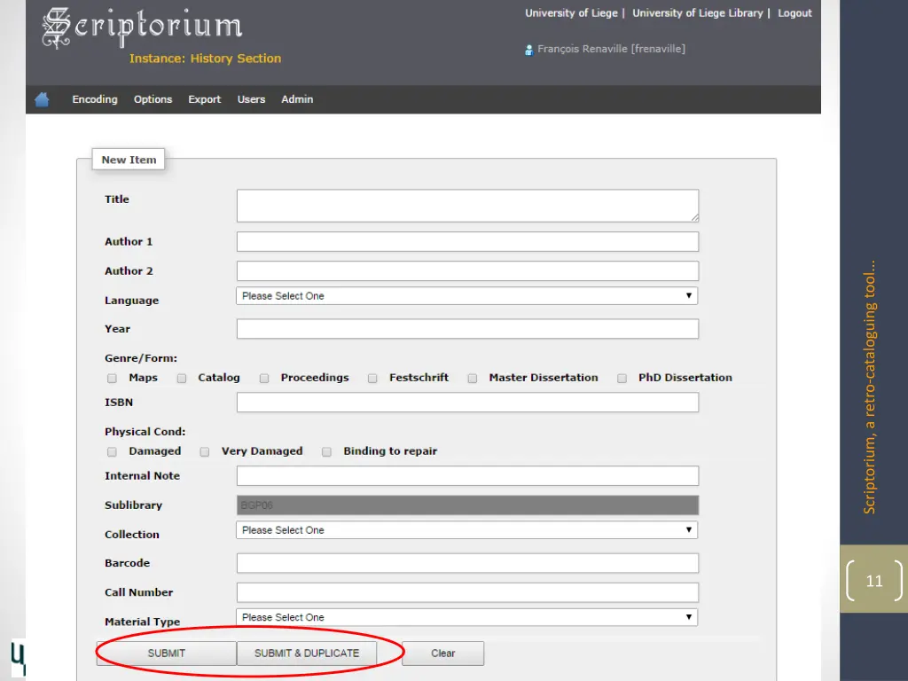 scriptorium a retro cataloguing tool 1