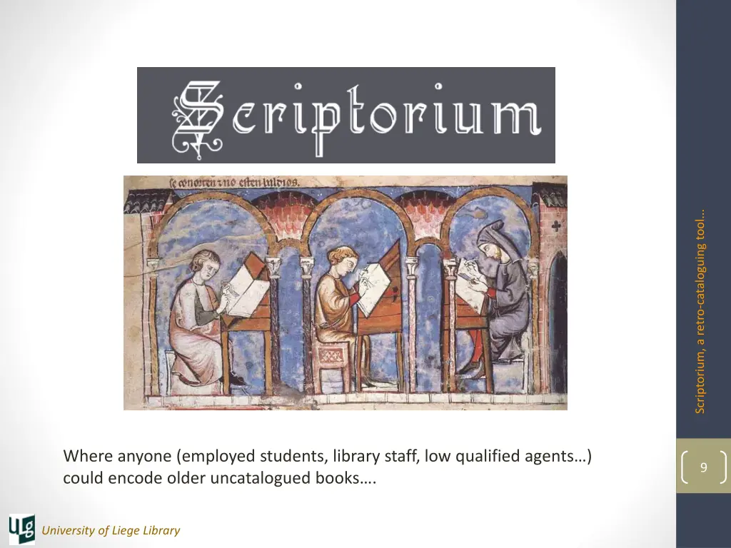 scriptorium a retro cataloguing tool