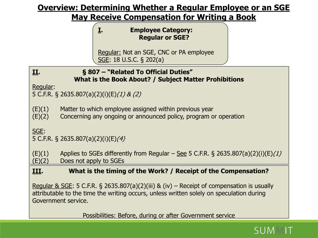 overview determining whether a regular employee