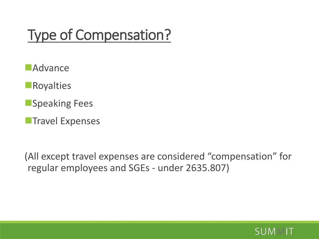 type of compensation type of compensation