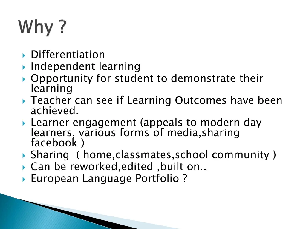 differentiation independent learning opportunity