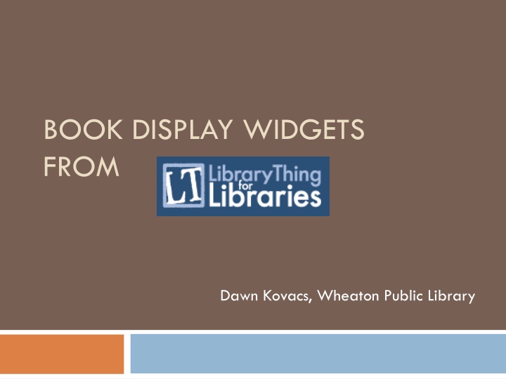 book display widgets from