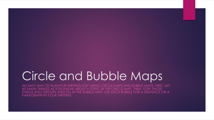 circle and bubble maps an easy way to plan