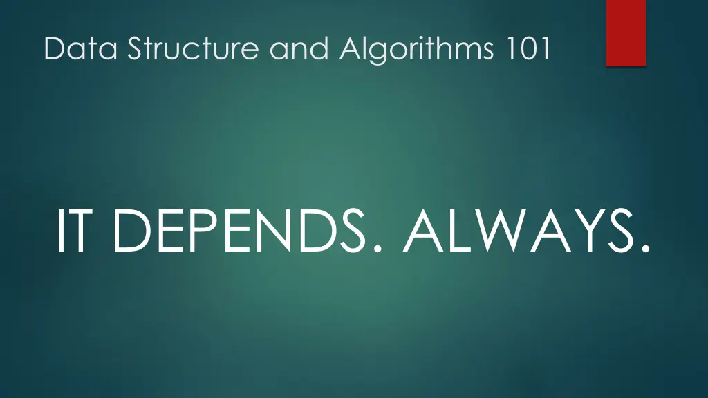 data structure and algorithms 101