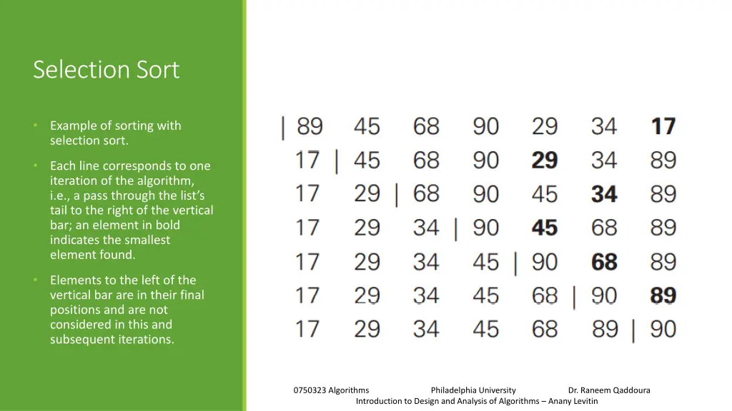 selection sort 2