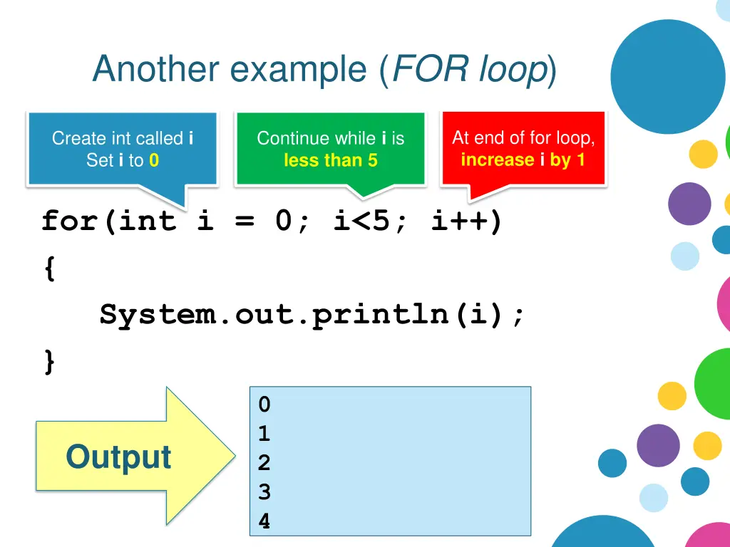 another example for loop