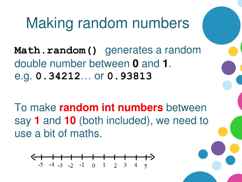 making random numbers