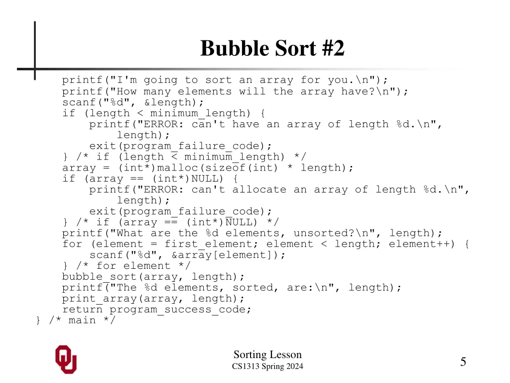 bubble sort 2