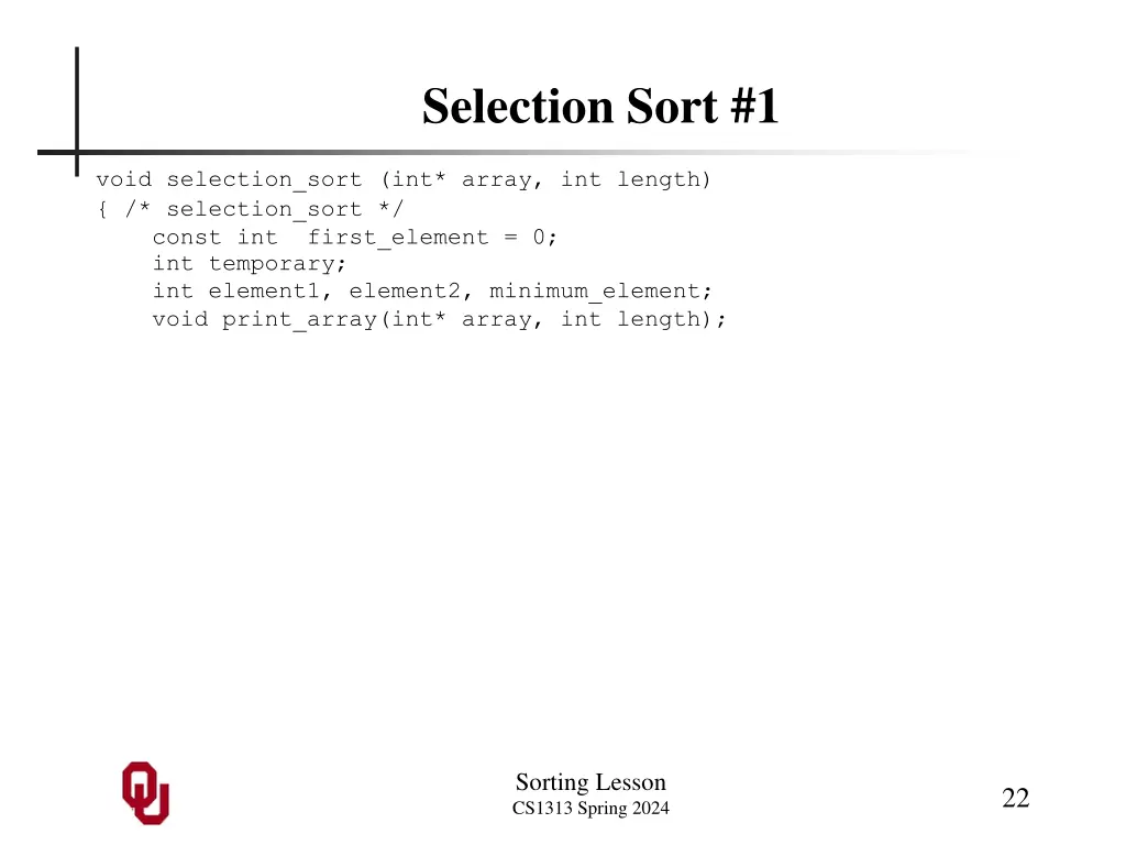 selection sort 1