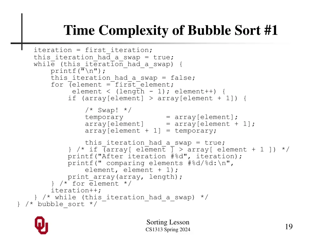 time complexity of bubble sort 1