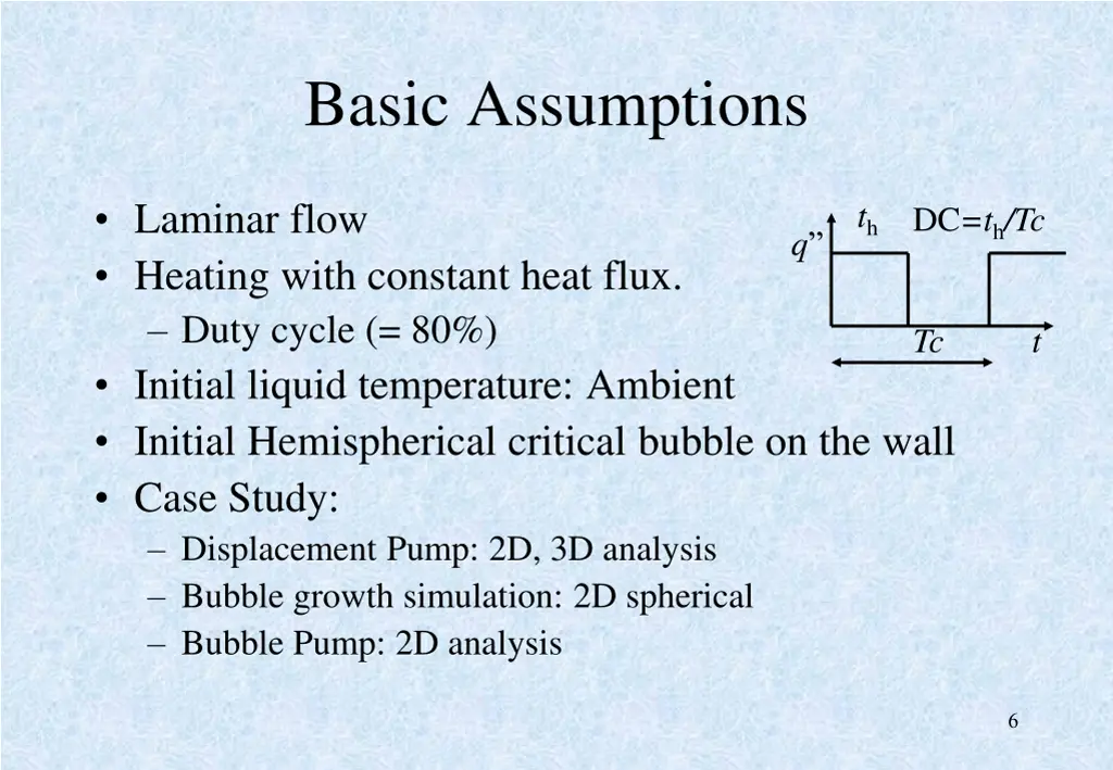 basic assumptions