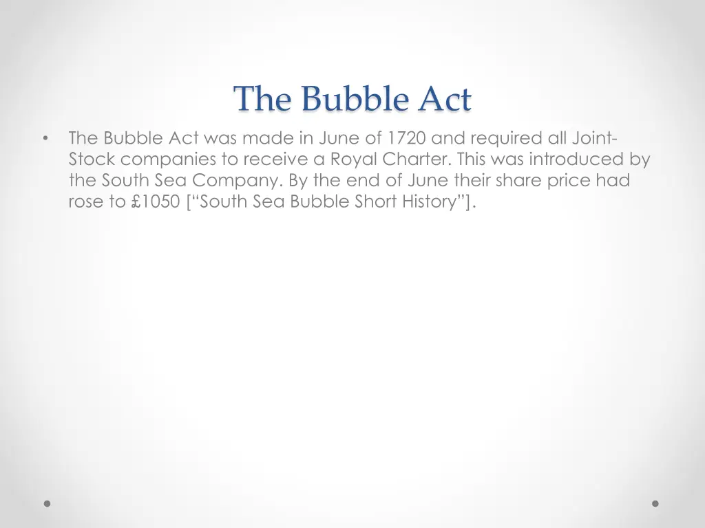 the bubble act