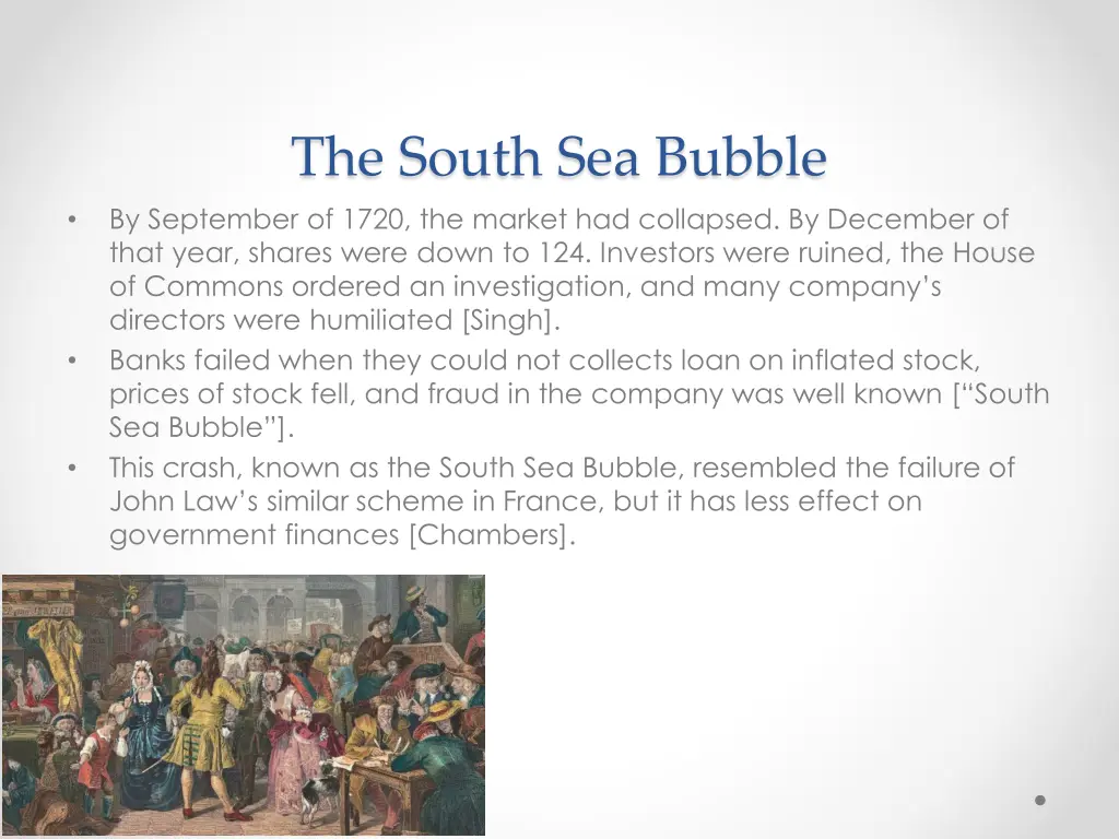 the south sea bubble by september of 1720