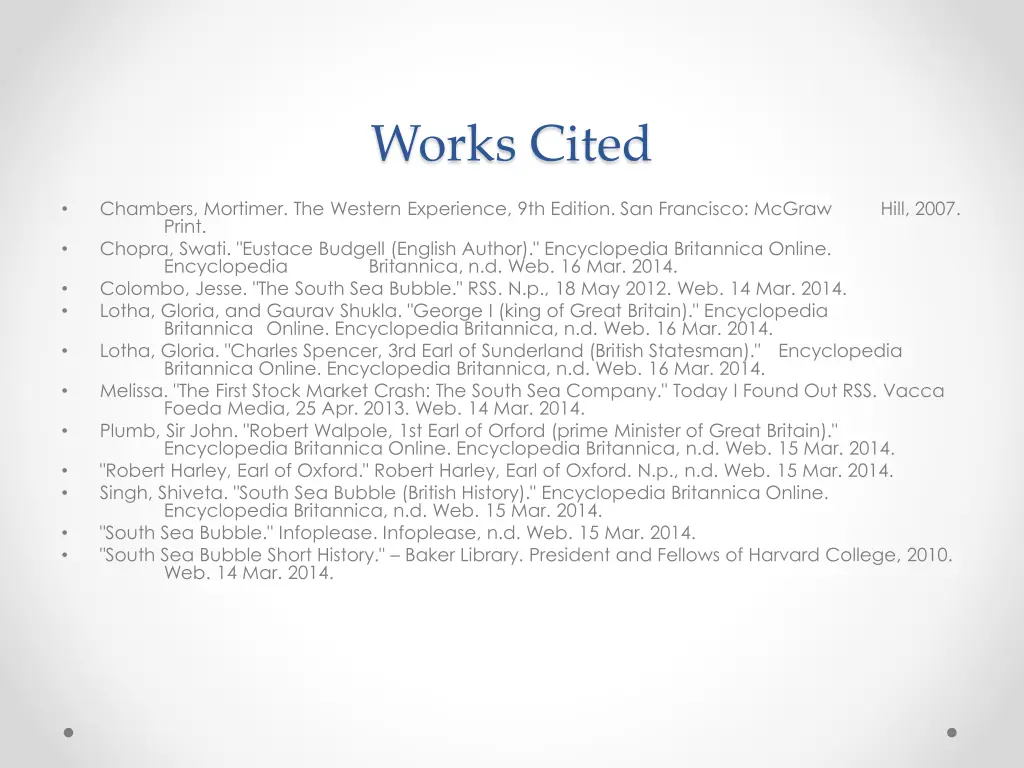 works cited