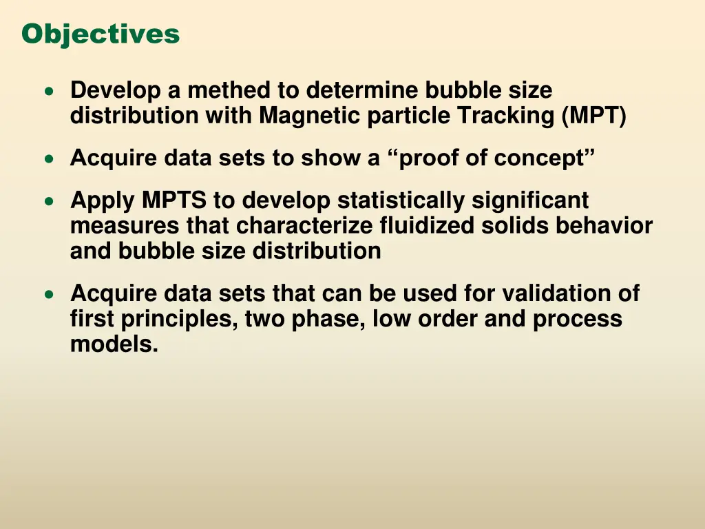 objectives