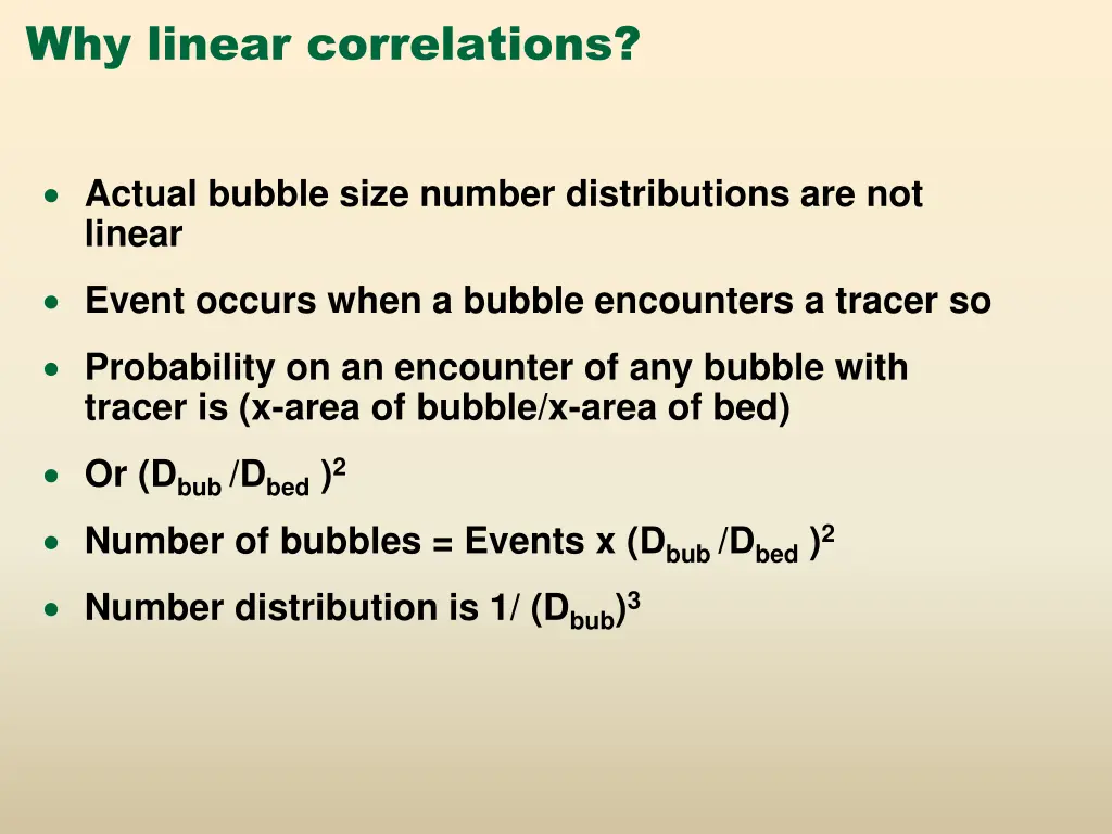 why linear correlations