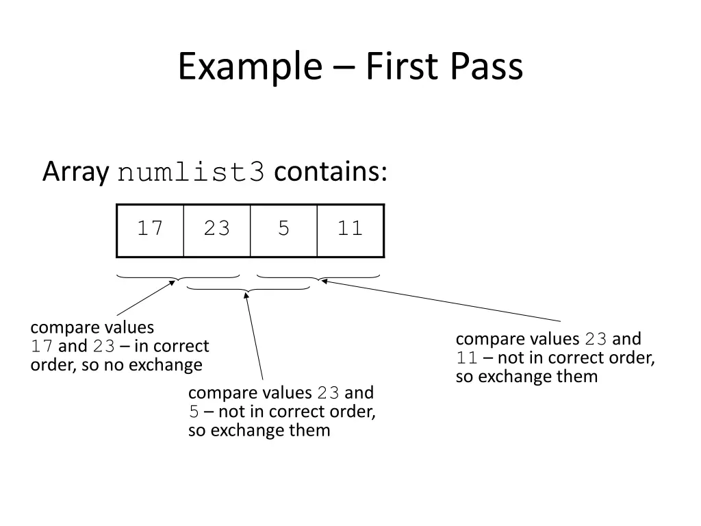 example first pass