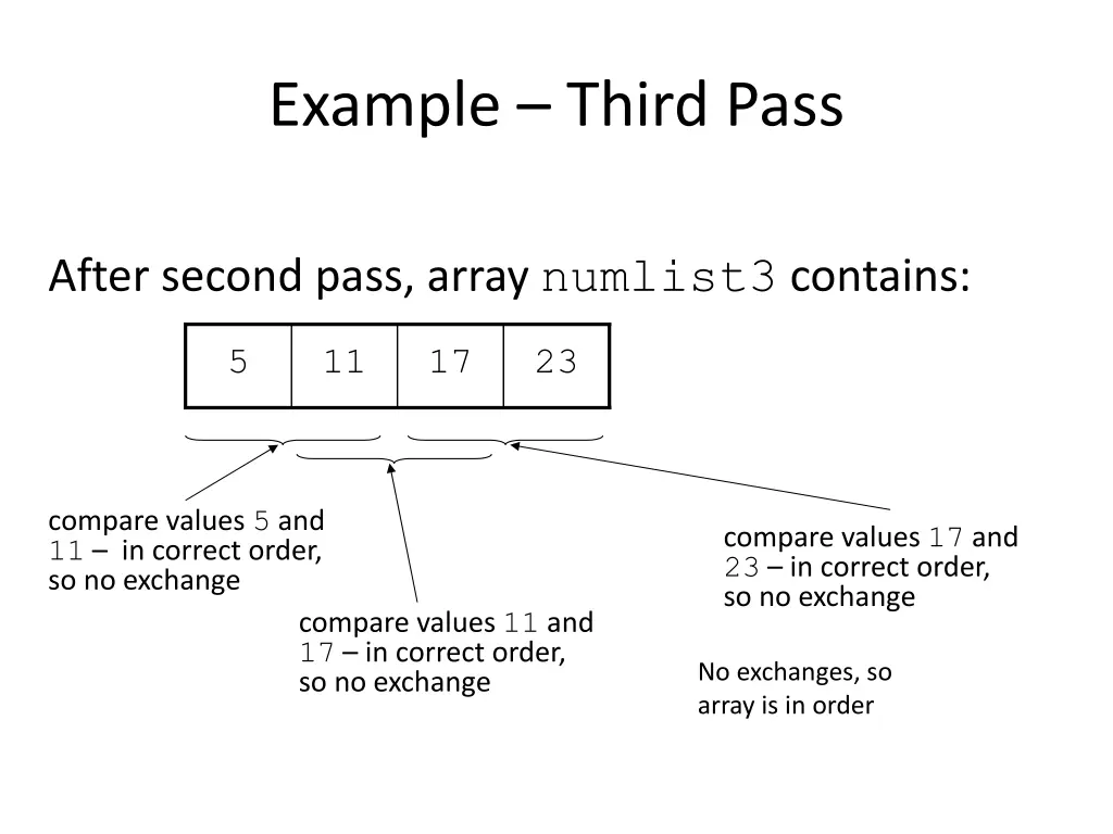 example third pass