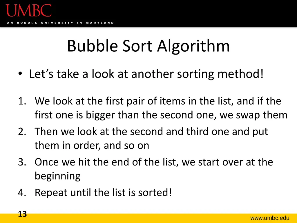 bubble sort algorithm