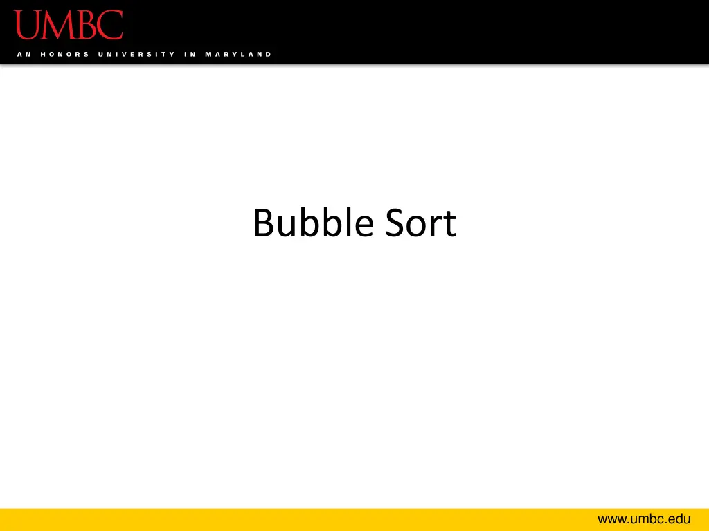 bubble sort