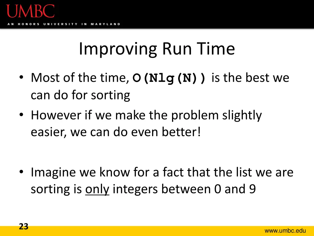 improving run time