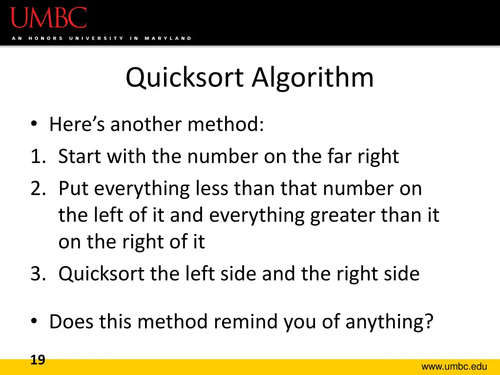 quicksort algorithm