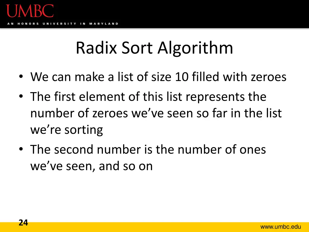 radix sort algorithm