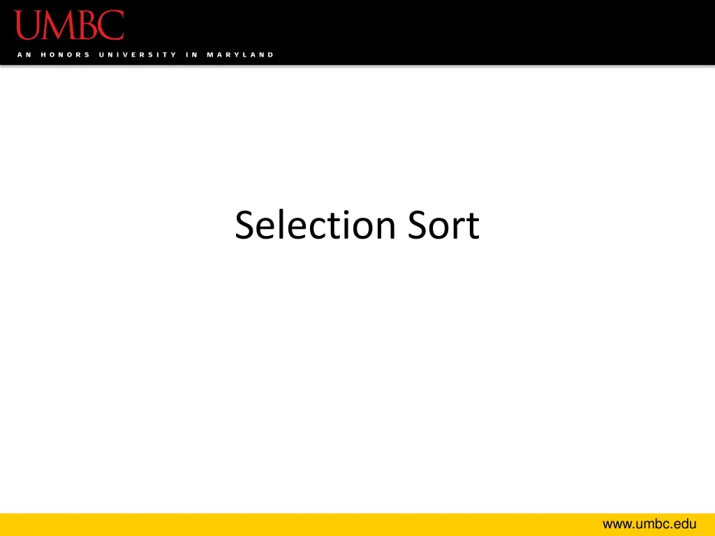 selection sort