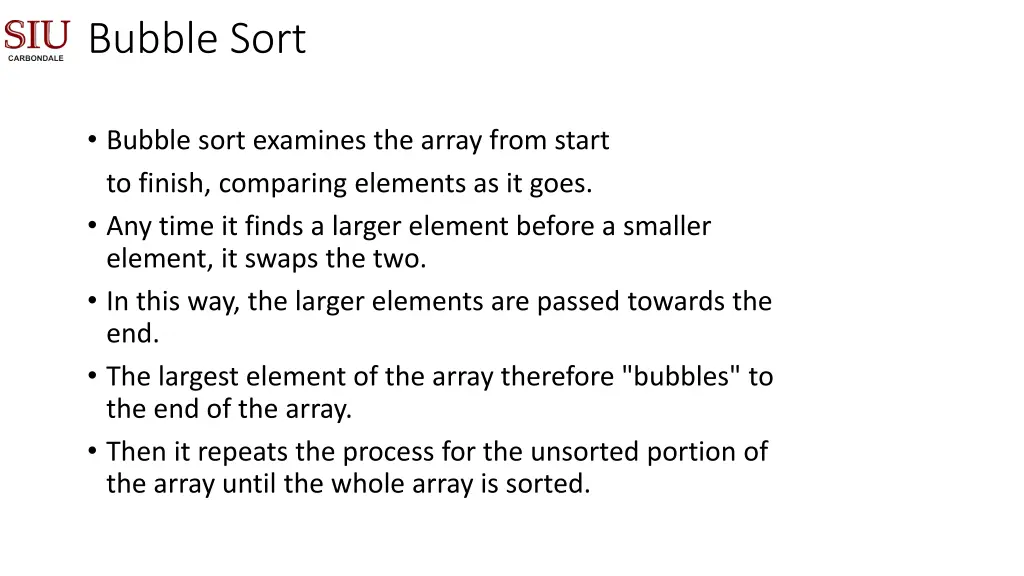 bubble sort 1