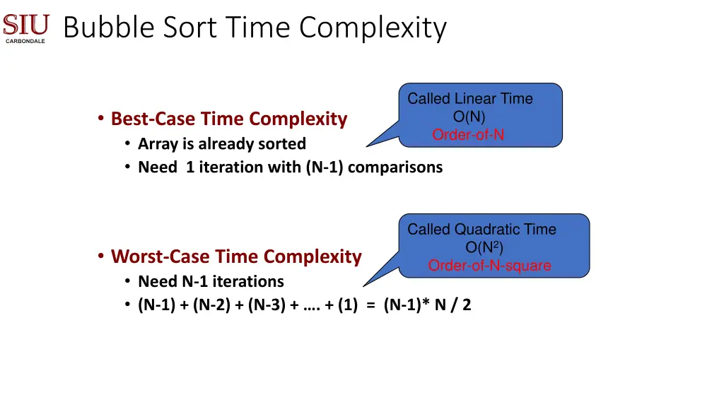 bubble sort time complexity 1