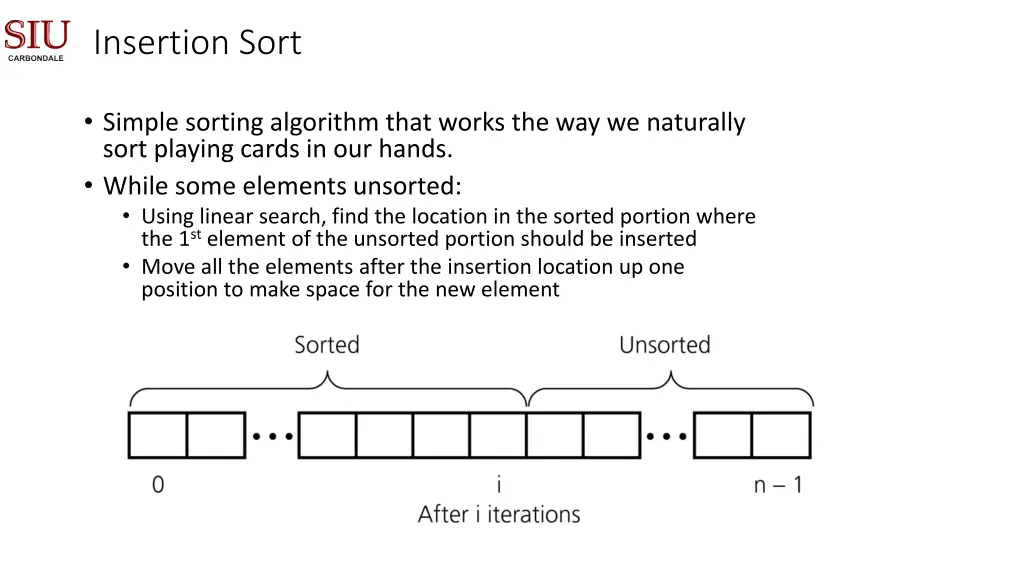 insertion sort