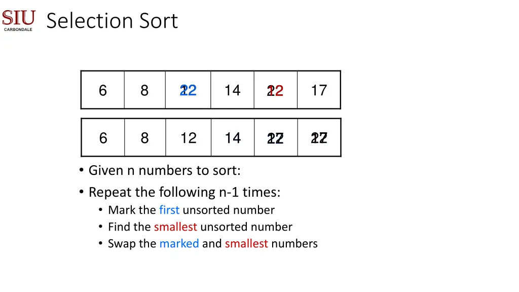 selection sort 1