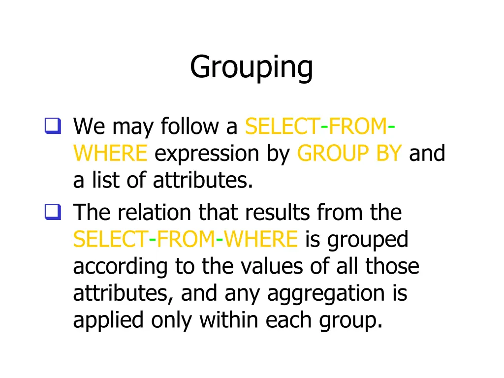 grouping