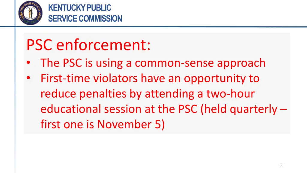 kentucky public service commission 34