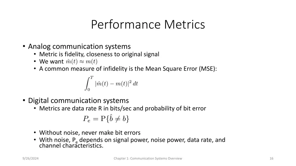 performance metrics