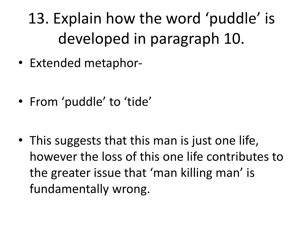 13 explain how the word puddle is developed