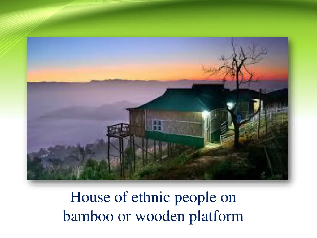 house of ethnic people on bamboo or wooden