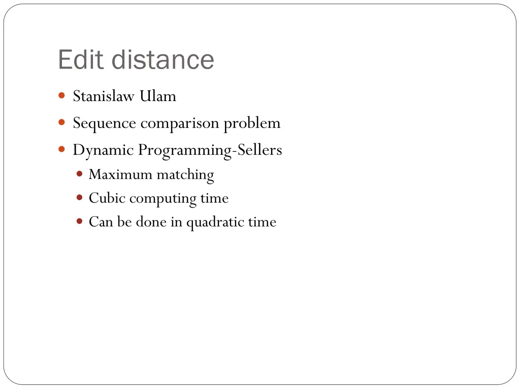 edit distance