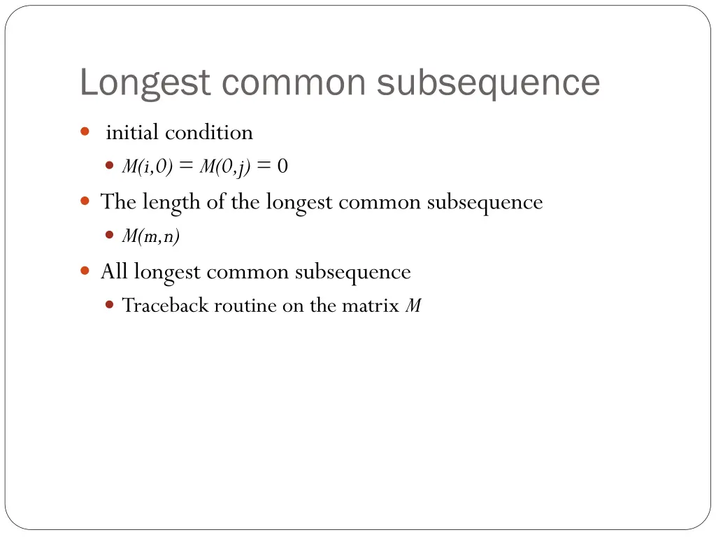 longest common subsequence 2